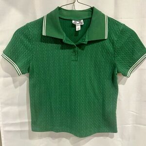 Future Collective Girls (M) Green Polo Shirt